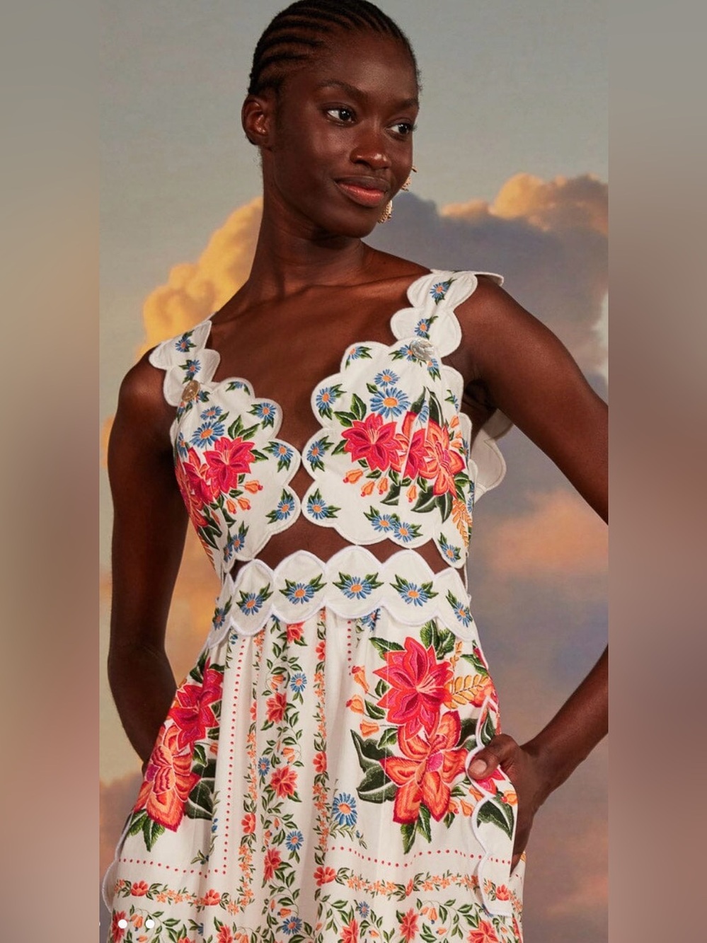 FARM Rio Off-White Bloom Garden Maxi Dress - Picture 2 of 15